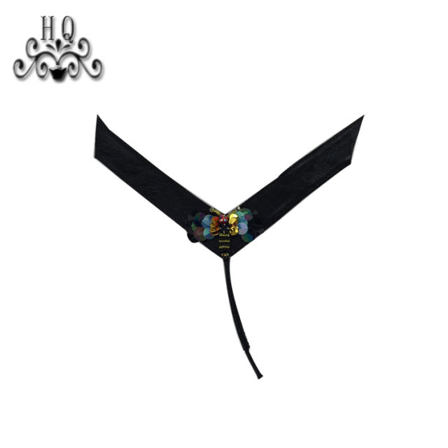 Cross-border manufacturers hand-stitched bead women's slippers shoe upper shoe materials shoe accessories processing customization