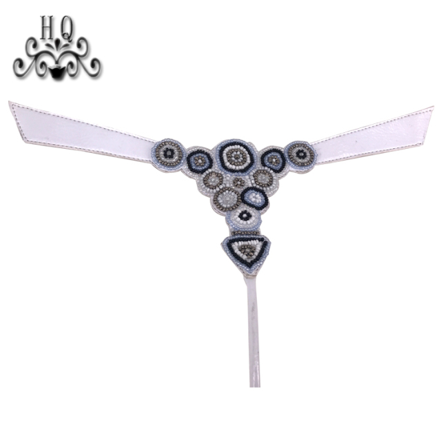 Europe and the United States hot summer women's sandals upper semi-finished hand sewing beading technology shoe shoe material factory processing