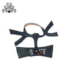 Cross-border manufacturers hand-stitched bead women's slippers shoe upper shoe materials shoe accessories processing customization