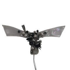 Cross-border manufacturers hand-stitched bead women's slippers shoe upper shoe materials shoe accessories processing customization