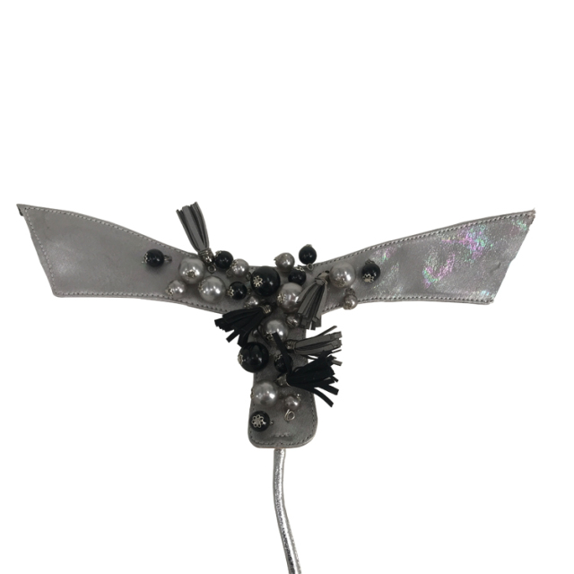 Cross-border manufacturers hand-stitched bead women's slippers shoe upper shoe materials shoe accessories processing customization