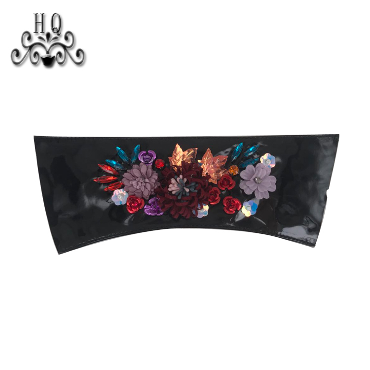 Europe and the United States hot summer women's sandals upper semi-finished hand sewing beading technology shoe shoe material factory processing