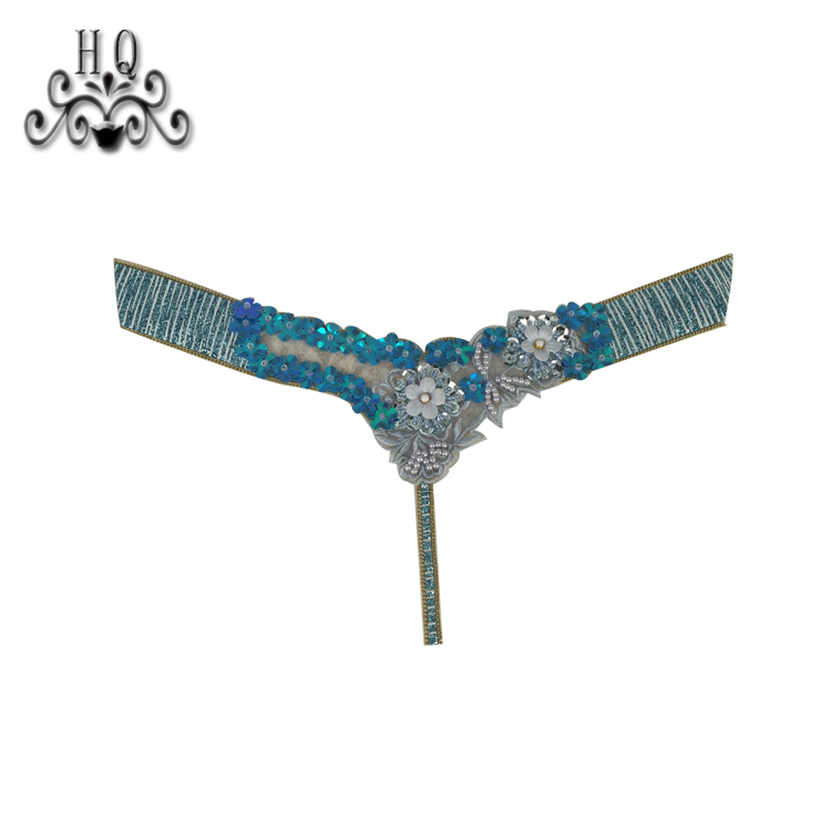Europe and the United States hot summer women's sandals upper semi-finished hand sewing beading technology shoe shoe material factory processing