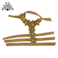 Europe and the United States hot summer women's sandals upper semi-finished hand sewing beading technology shoe shoe material factory processing