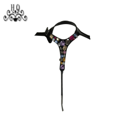 Cross-border manufacturers hand-stitched bead women's slippers shoe upper shoe materials shoe accessories processing customization