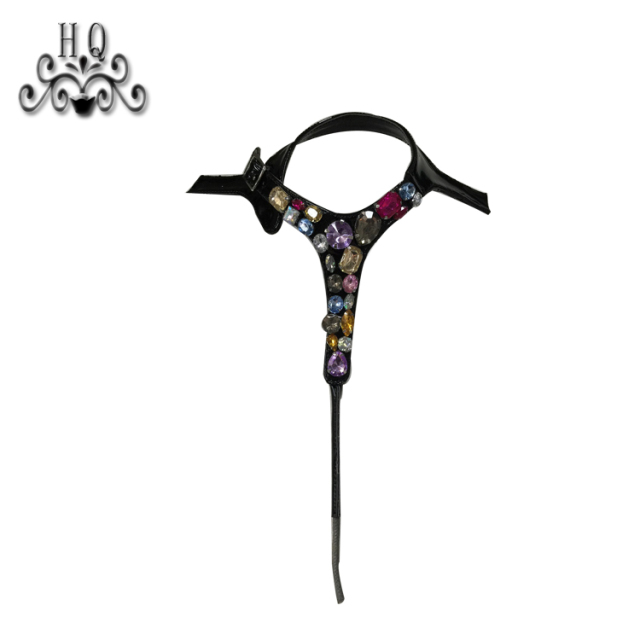 Cross-border manufacturers hand-stitched bead women's slippers shoe upper shoe materials shoe accessories processing customization