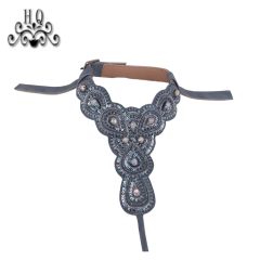 Europe and the United States hot summer women's sandals upper semi-finished hand sewing beading technology shoe shoe material factory processing