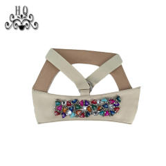 Cross-border manufacturers hand-stitched bead women's slippers shoe upper shoe materials shoe accessories processing customization