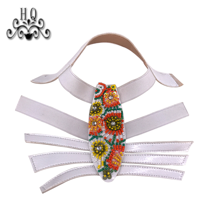 Europe and the United States hot summer women's sandals upper semi-finished hand sewing beading technology shoe shoe material factory processing