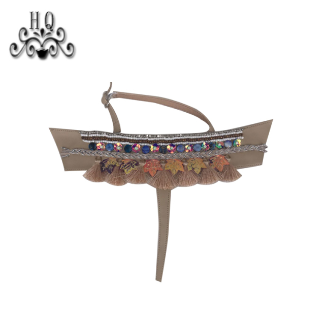 Europe and the United States hot summer women's sandals upper semi-finished hand sewing beading technology shoe shoe material factory processing