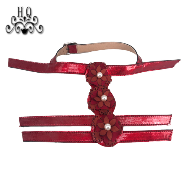 Europe and the United States hot summer women's sandals upper semi-finished hand sewing beading technology shoe shoe material factory processing