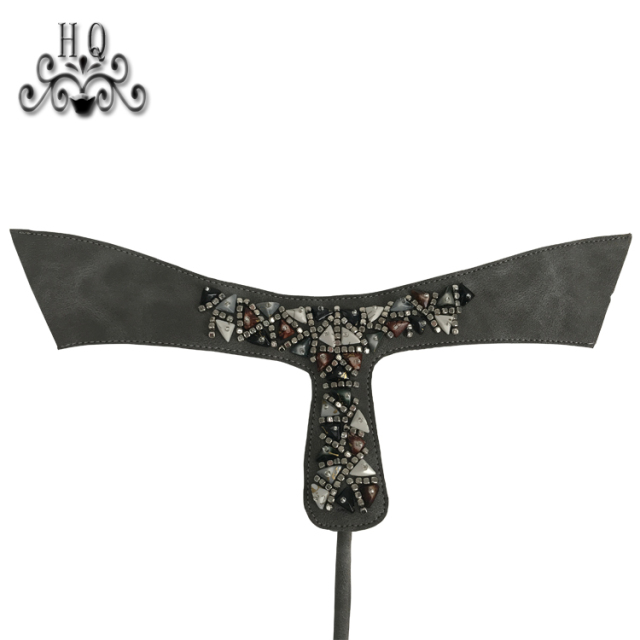 Cross-border manufacturers hand-stitched bead women's slippers shoe upper shoe materials shoe accessories processing customization