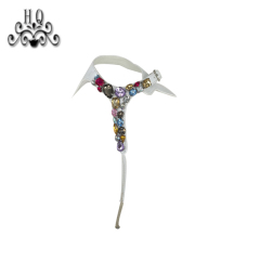 Cross-border manufacturers hand-stitched bead women's slippers shoe upper shoe materials shoe accessories processing customization