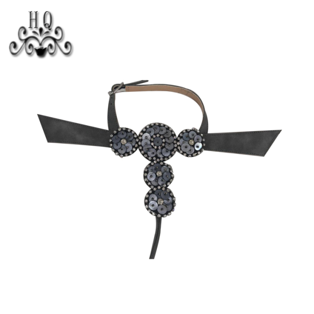 Hot new laser spot hot drill hand sewing bead nail bead lady sandal upper semi-finished wholesale processing customization