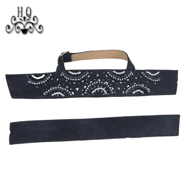 Hot new laser spot hot drill hand sewing bead nail bead lady sandal upper semi-finished wholesale processing customization