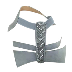 2021 series sequin embroidery hot diamond chain shoe stitched bead stitched diamond sandals slippers semi-finished sample processing customization