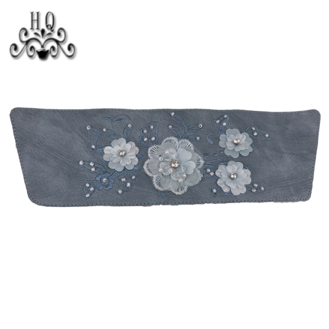 New embroidery rope embroidery sequin embroidery beaded sewing beads female fashion slippers shoe upper accessories manufacturers processing custom