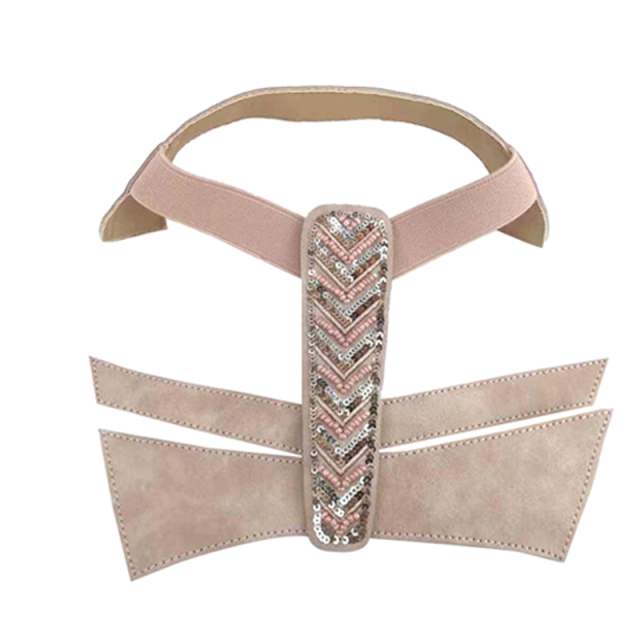 2021 series sequin embroidery hot diamond chain shoe stitched bead stitched diamond sandals slippers semi-finished sample processing customization