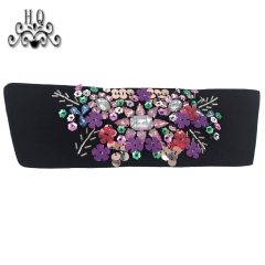 New embroidery rope embroidery sequin embroidery beaded sewing beads female fashion slippers shoe upper accessories manufacturers processing custom