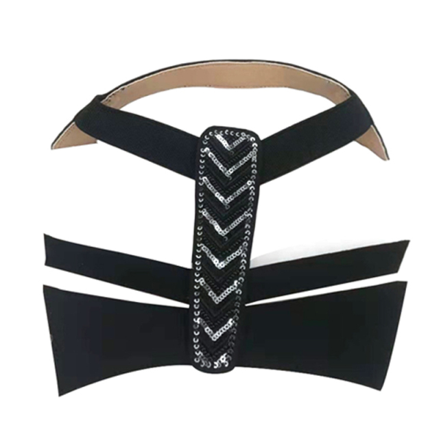 2021 series sequin embroidery hot diamond chain shoe stitched bead stitched diamond sandals slippers semi-finished sample processing customization