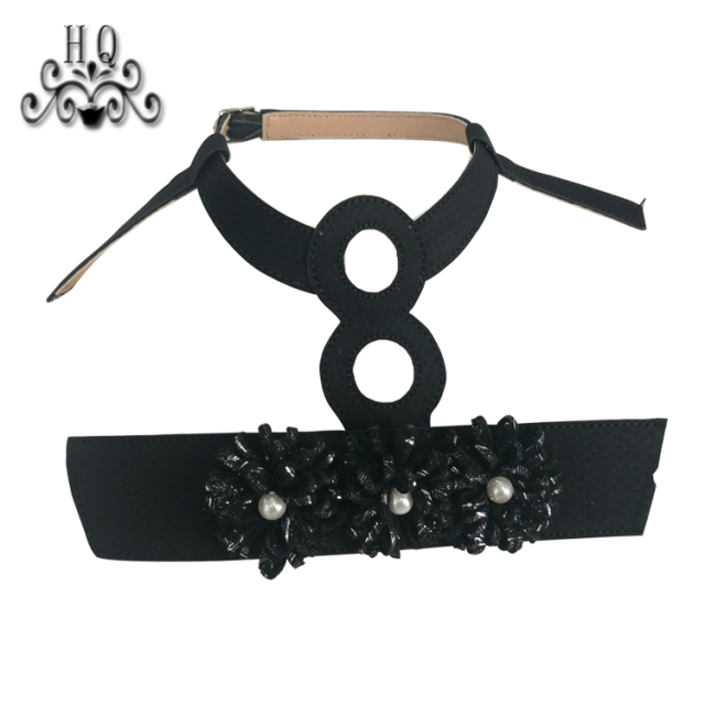 New embroidery rope embroidery sequin embroidery beaded sewing beads female fashion slippers shoe upper accessories manufacturers processing custom