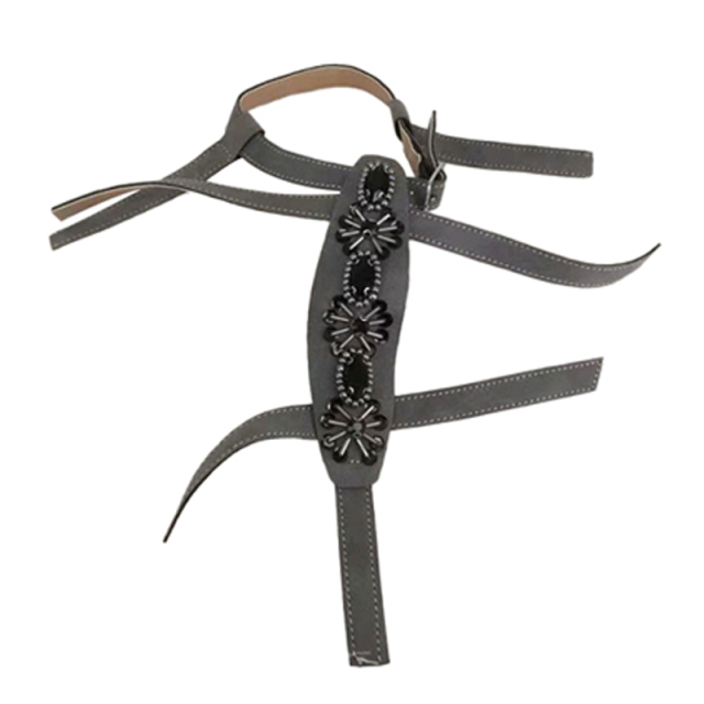 New hot-selling beaded stitched beads women's shoes upper semi-finished slippers shoe material to sample processing custom