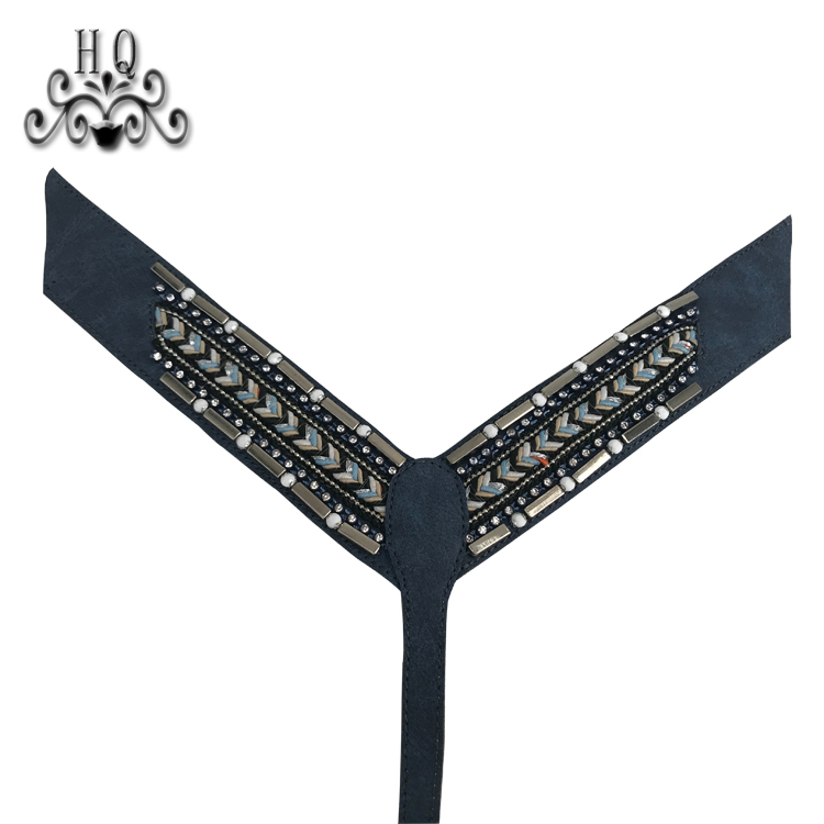 The new Bohemian beads sequin embroidered velvet cloth shoe upper beaded sewn beads slippers semi-finished to sample processing custom