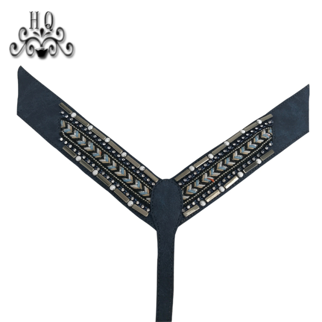 The new Bohemian beads sequin embroidered velvet cloth shoe upper beaded sewn beads slippers semi-finished to sample processing custom