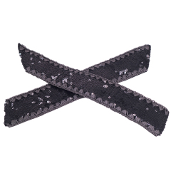 Hot new braided glitter laser hand stitched bead women sandals upper semi-finished wholesale processing customization