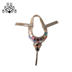 Hot new laser hot drilling nail hand woven jewelry women sandals upper semi-finished wholesale processing customization