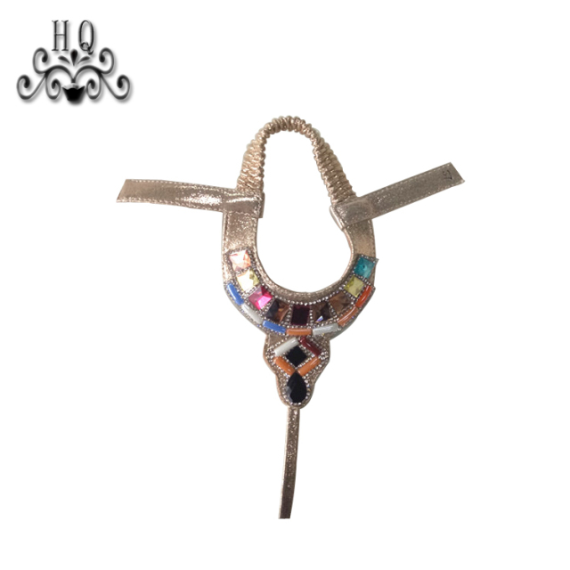 Hot new laser hot drilling nail hand woven jewelry women sandals upper semi-finished wholesale processing customization