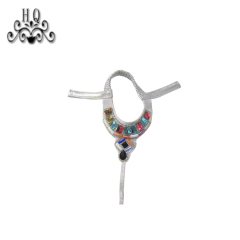 Hot new laser hot drilling nail hand woven jewelry women sandals upper semi-finished wholesale processing customization