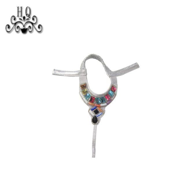 Hot new laser hot drilling nail hand woven jewelry women sandals upper semi-finished wholesale processing customization