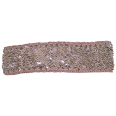 Hot new braided glitter laser hand stitched bead women sandals upper semi-finished wholesale processing customization