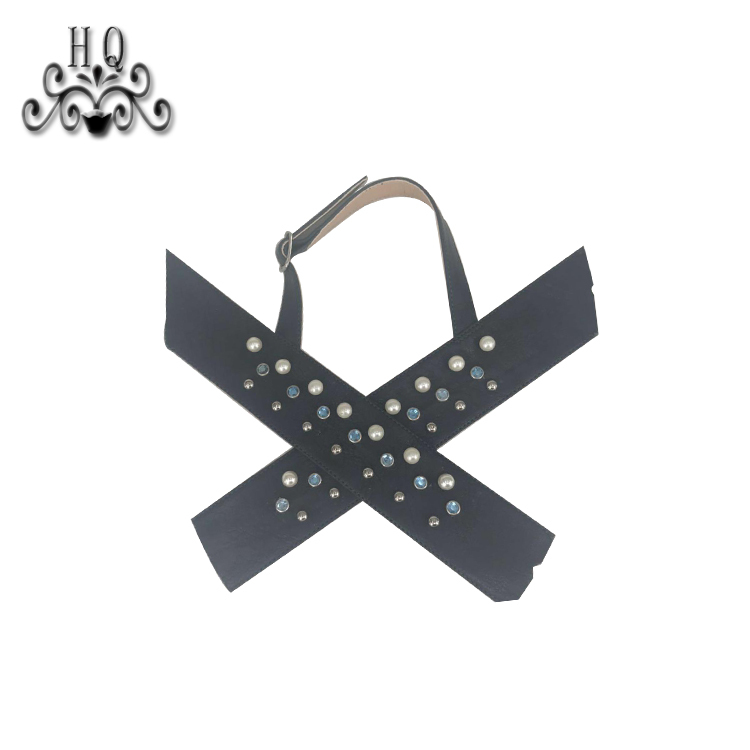 Hot new laser hot drilling nail hand woven jewelry women sandals upper semi-finished wholesale processing customization