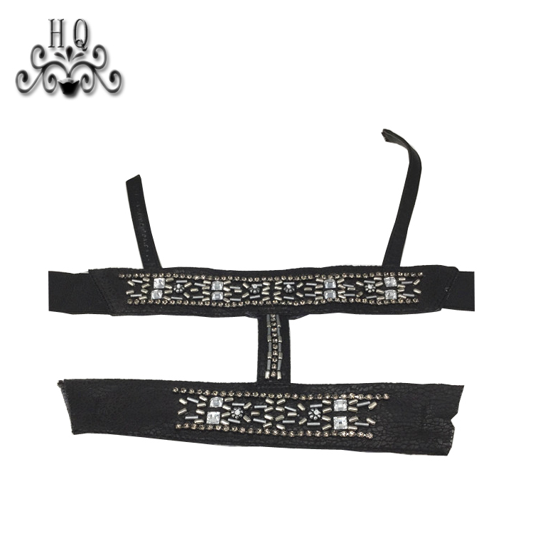 The new Bohemian beads sequin embroidered velvet cloth shoe upper beaded sewn beads slippers semi-finished to sample processing custom