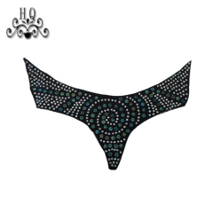 Hot new laser hot drilling nail hand woven jewelry women sandals upper semi-finished wholesale processing customization