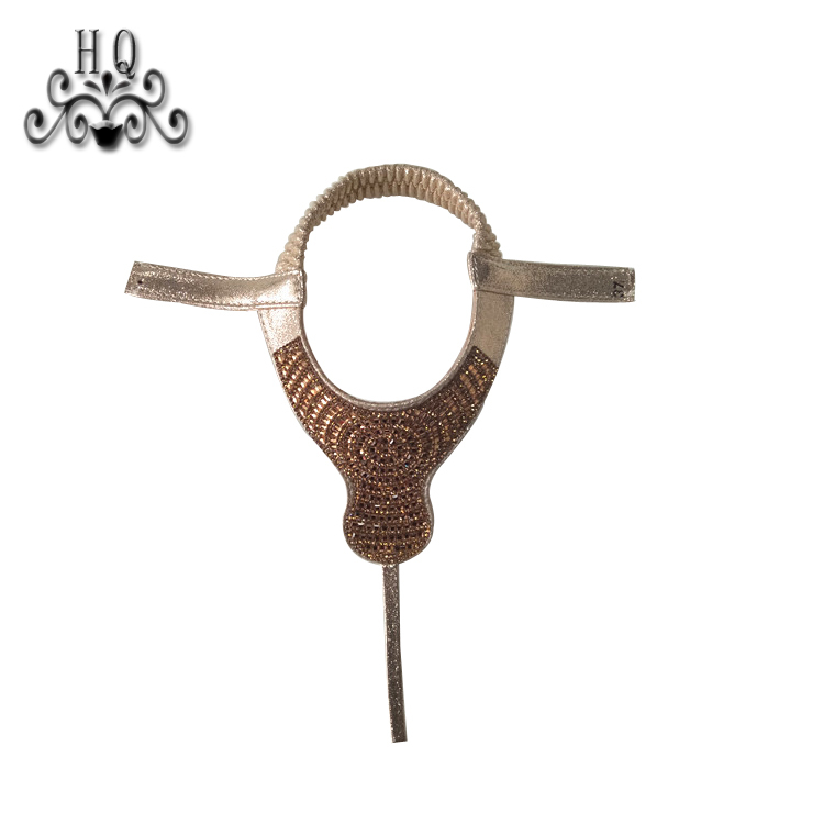 Hot new laser hot drilling nail hand woven jewelry women sandals upper semi-finished wholesale processing customization