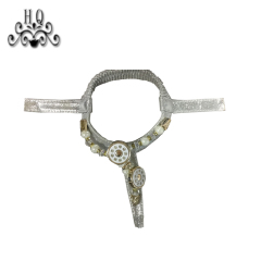 Hot new laser hot drilling nail hand woven jewelry women sandals upper semi-finished wholesale processing customization
