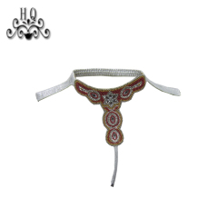 Hot new laser hot drilling nail hand woven jewelry women sandals upper semi-finished wholesale processing customization