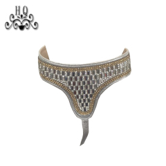 Hot new laser hot drilling nail hand woven jewelry women sandals upper semi-finished wholesale processing customization