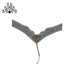 Hot new laser hot drilling nail hand woven jewelry women sandals upper semi-finished wholesale processing customization
