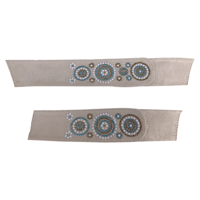 Vamp semi-finished laser semi-circular ironing piece women's shoe sandal vamp drilling sandal surface processing customization