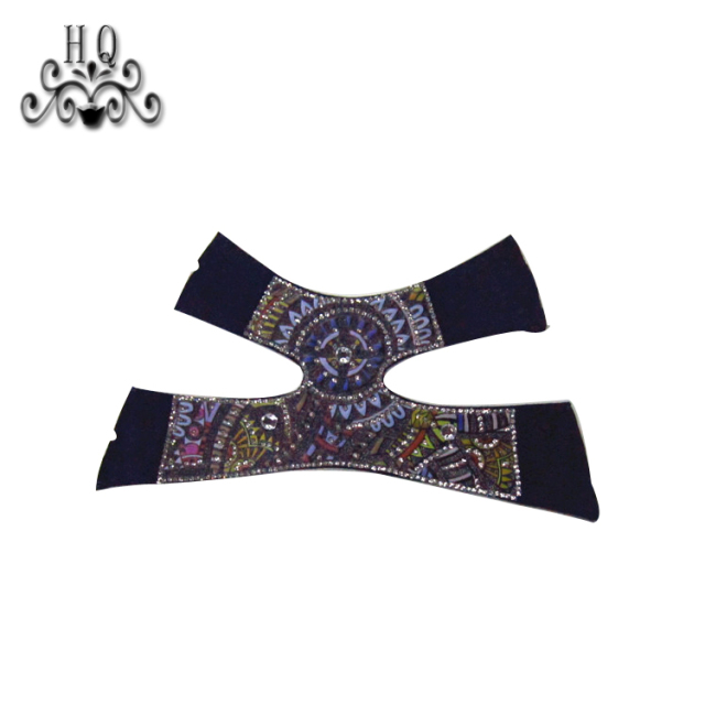 Hot new laser hot drilling nail hand woven jewelry women sandals upper semi-finished wholesale processing customization