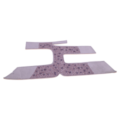 Eu hot hand custom women's sandal flannelette laser drilling shoe upper semi-finished wholesale