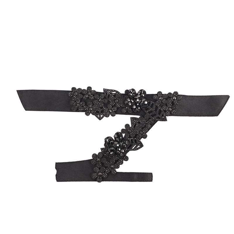 2021 new laser electric embroidery hot drill chain shoe accessory fashion diamond inlaid shoe material sandals slippers women's vamp customization