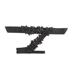 2021 new laser electric embroidery hot drill chain shoe accessory fashion diamond inlaid shoe material sandals slippers women's vamp customization
