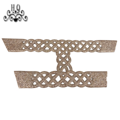 Eu hot hand custom women's sandal flannelette laser drilling shoe upper semi-finished wholesale