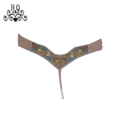 Hot new laser hot drilling nail hand woven jewelry women sandals upper semi-finished wholesale processing customization