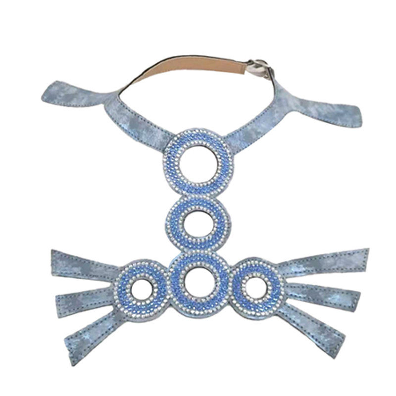 2021 New laser hot drilling sewing bead sandals female chain flannelette shoe upper semi-finished products from manufacturers to sample processing custom